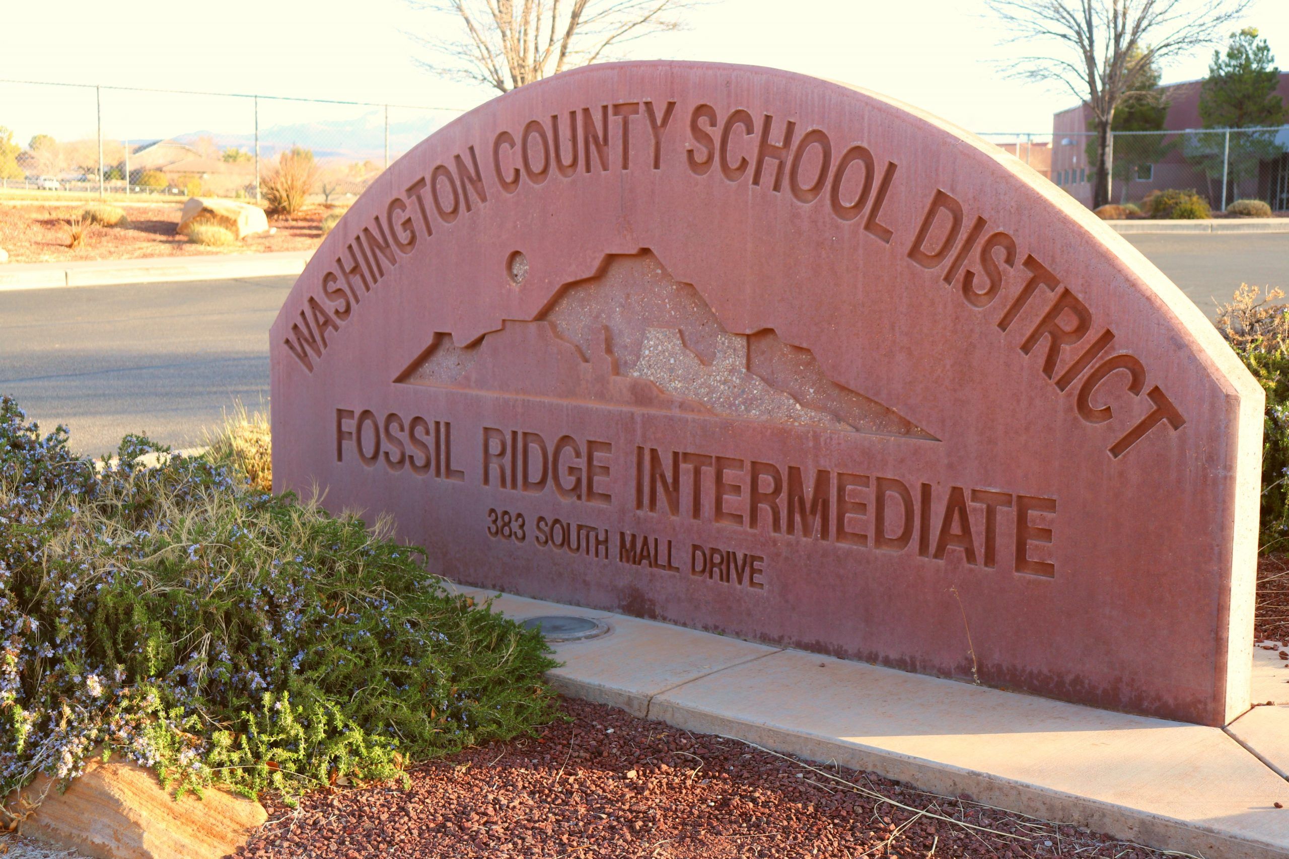 Fossil Ridge Intermediate concrete sign
